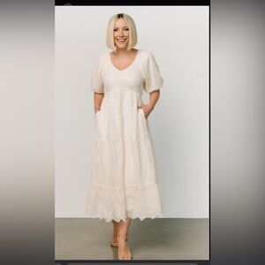 Baltic born Rawlins ivory embroidered dress.